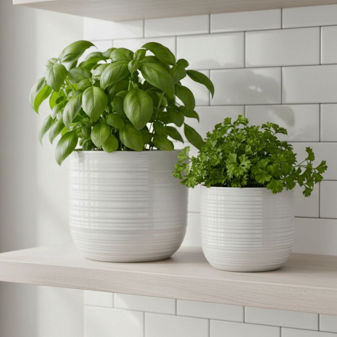 Addison Indoor Pot White