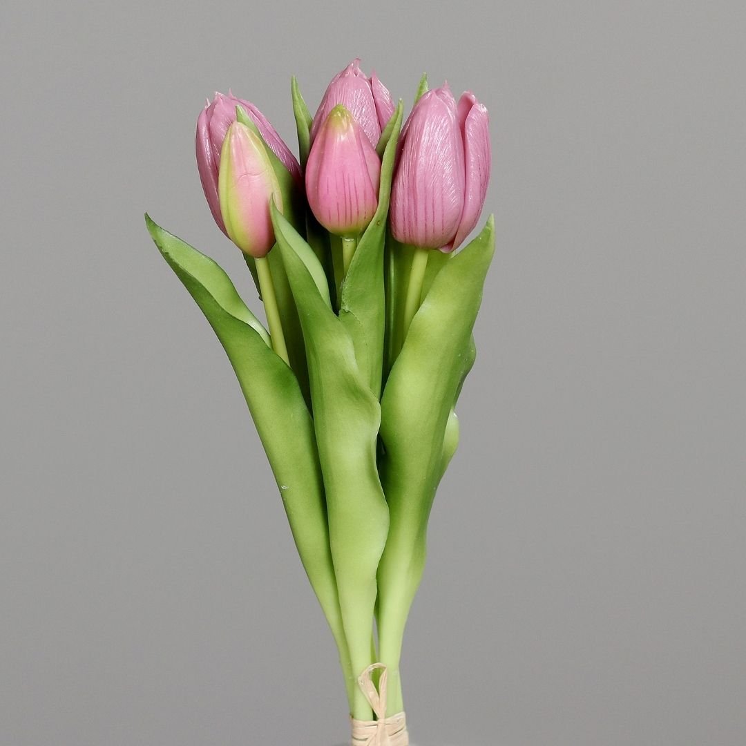Artificial Tulip Bunch Fuchsia - 31cm