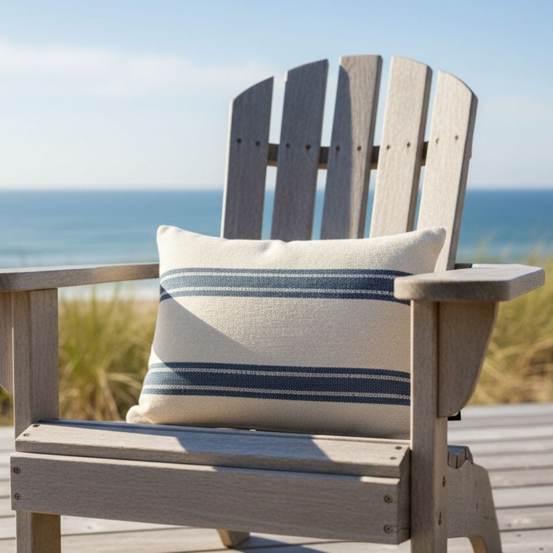 B Outdoor Cushion Aquaclean Haven Small Stripe - Blue - 30 x 40cm