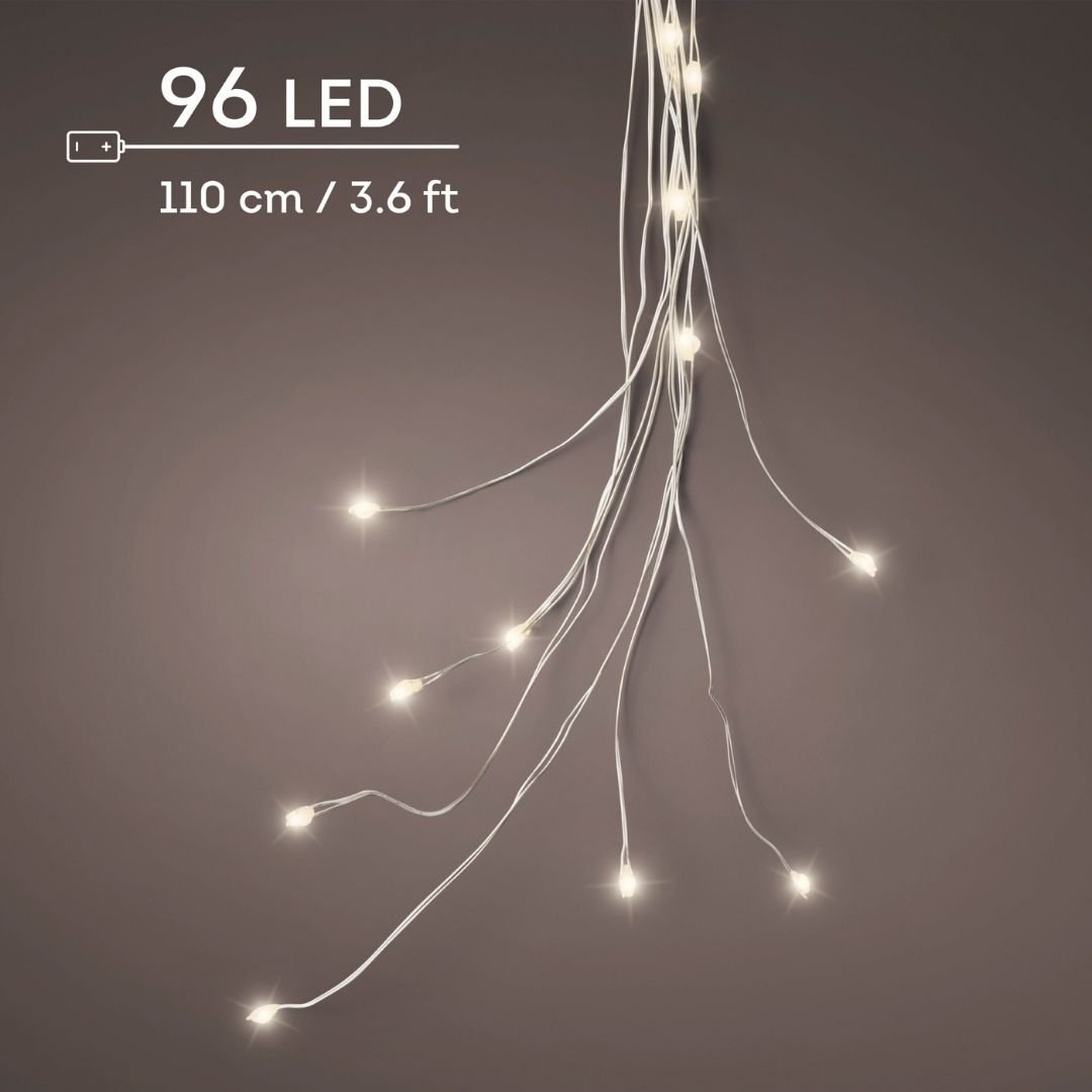 Battery Micro LED Bunch String Lights 96 LED - Warm White