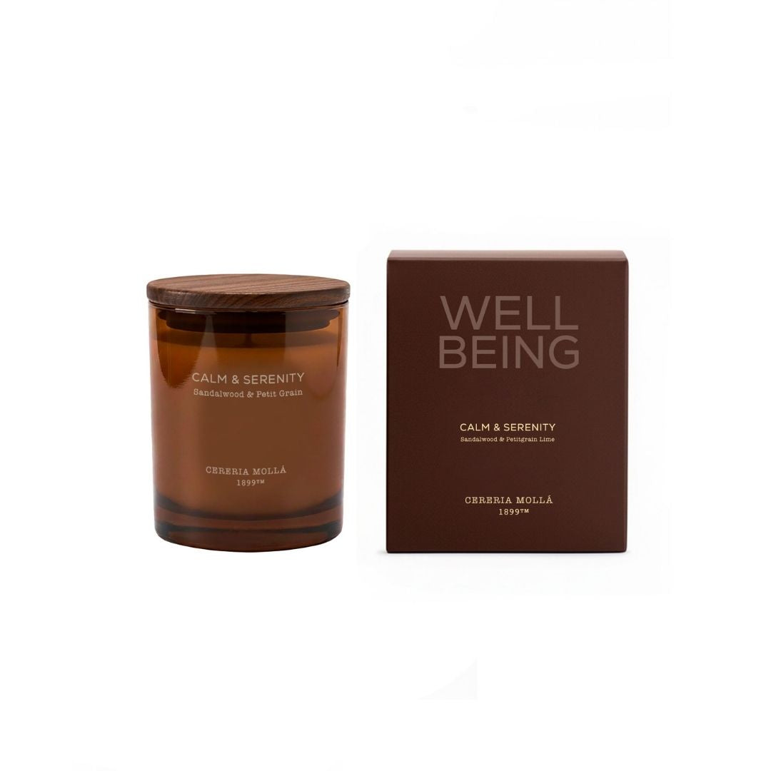 Scented Candle Calm & Serenity - Sandalwood & Lime