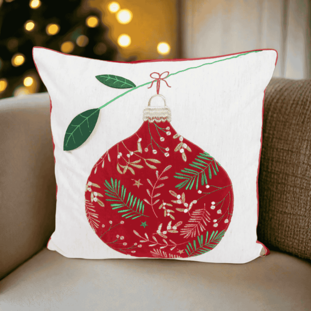 Christmas Cushion 'Bauble Beauty'