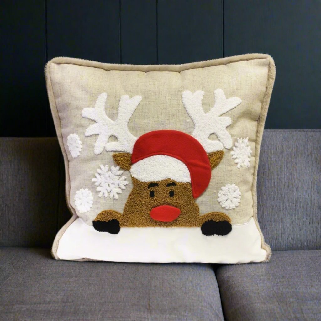 Christmas Cushion Snuggly Deer