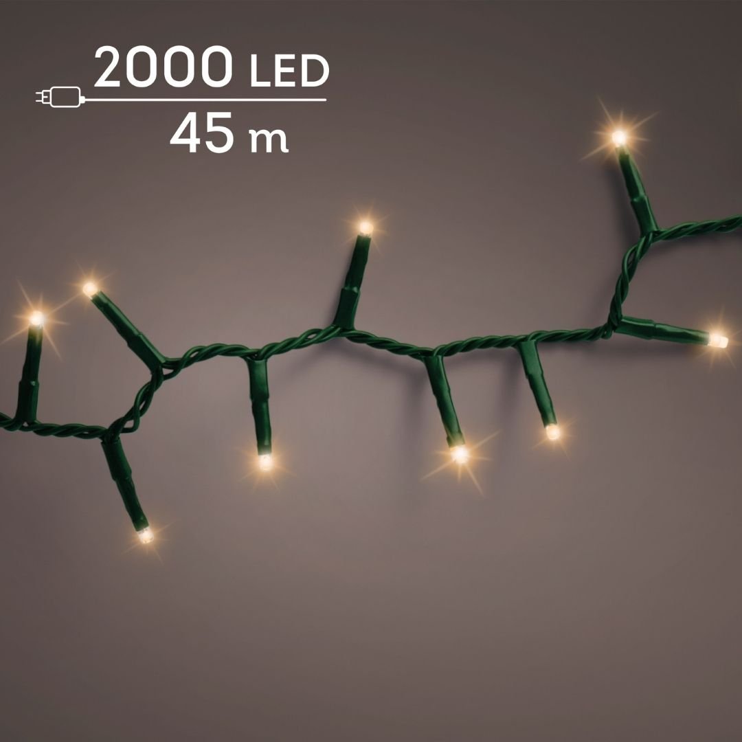 Christmas Lights 2000 LED - Compact, Classic Warm - Ideal for 8ft Tree