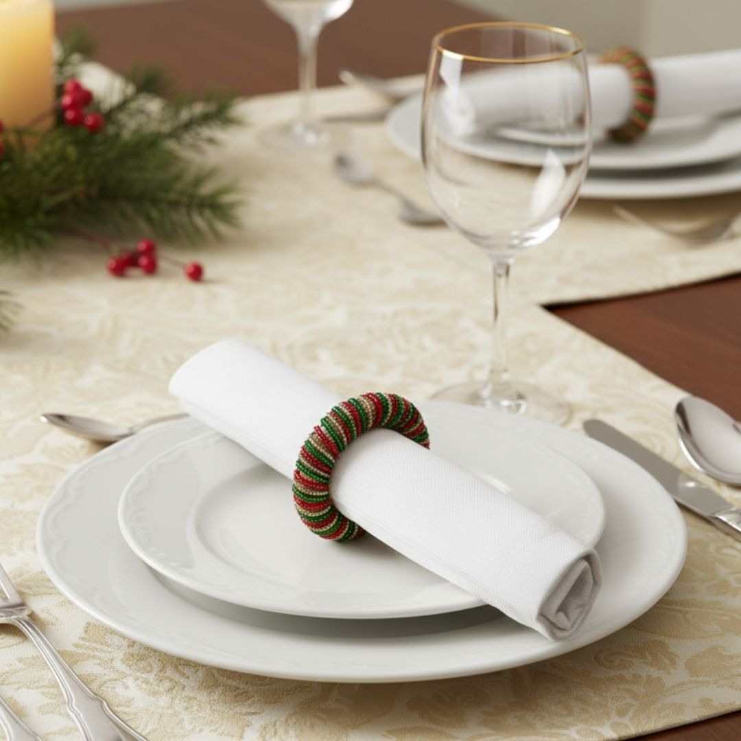 Christmas 'Tinsel Twist' Napkin Ring