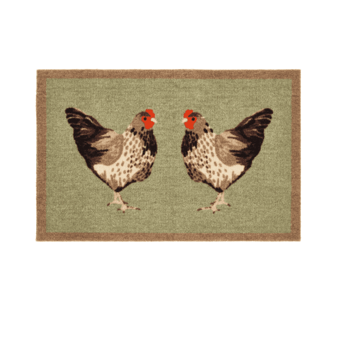 Door Mat Chickens