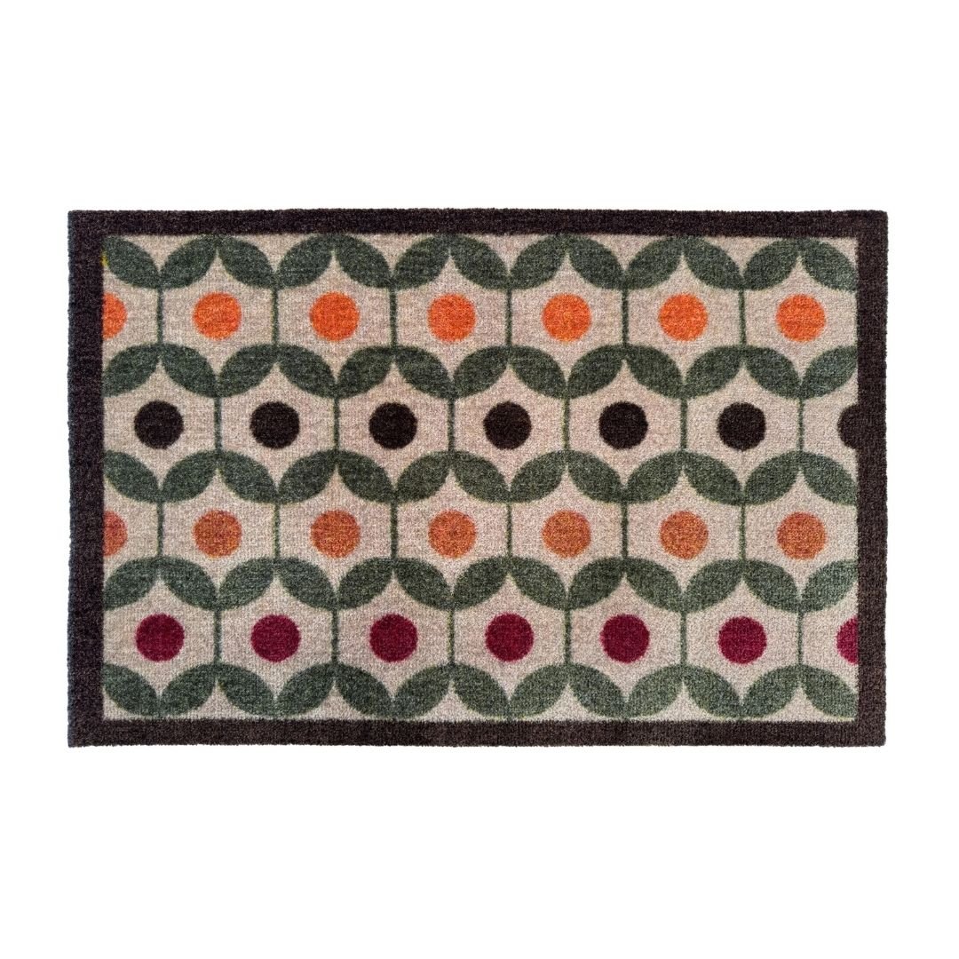 Door Mat Retro Geo Earth