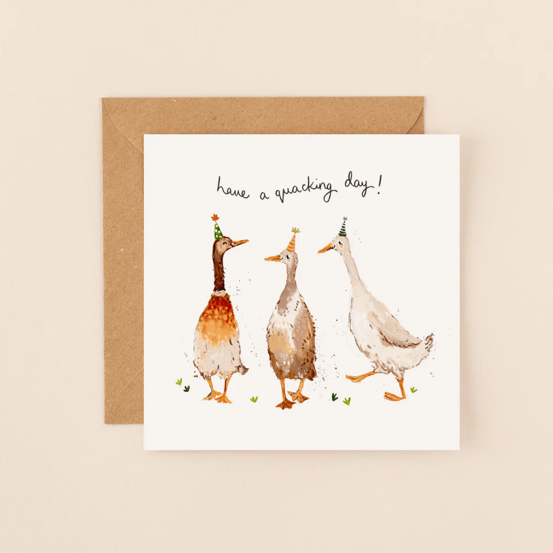 Ducks Quacking Day Card