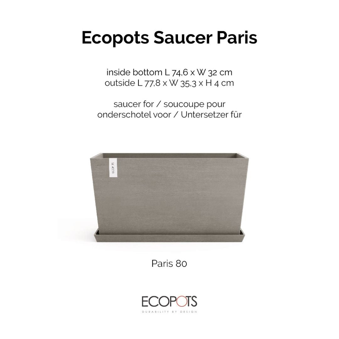 Ecopots Saucer Paris 80 Taupe