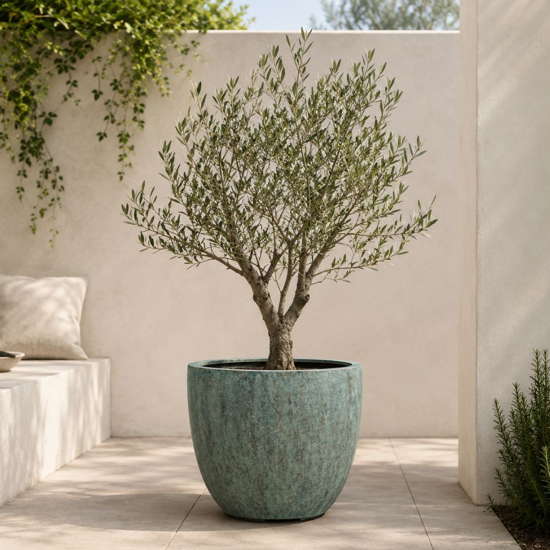 Eschbach New Egg Pot - Copper Green