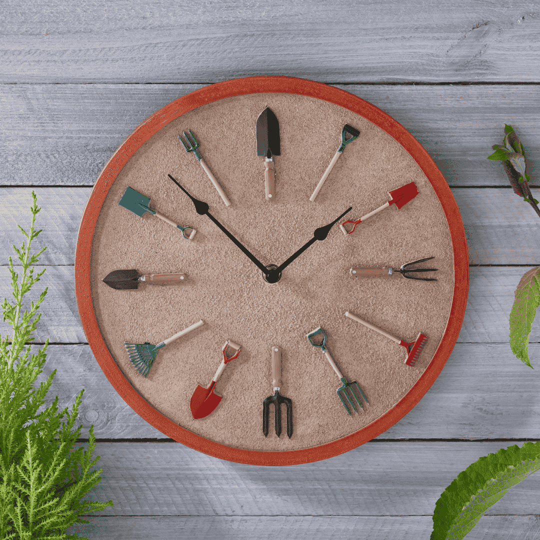 Garden Tools Wall Clock