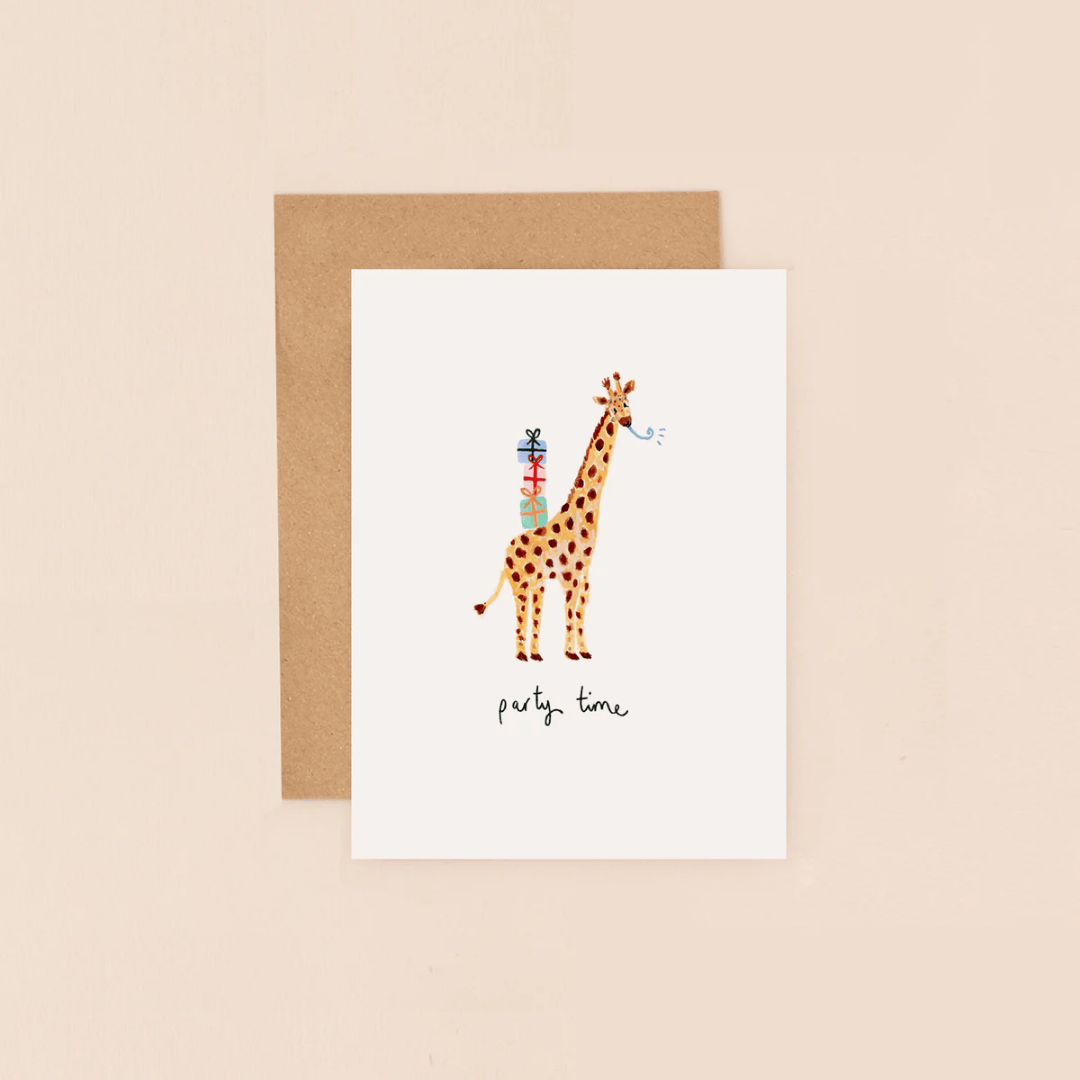 Giraffe Party Time Mini Card