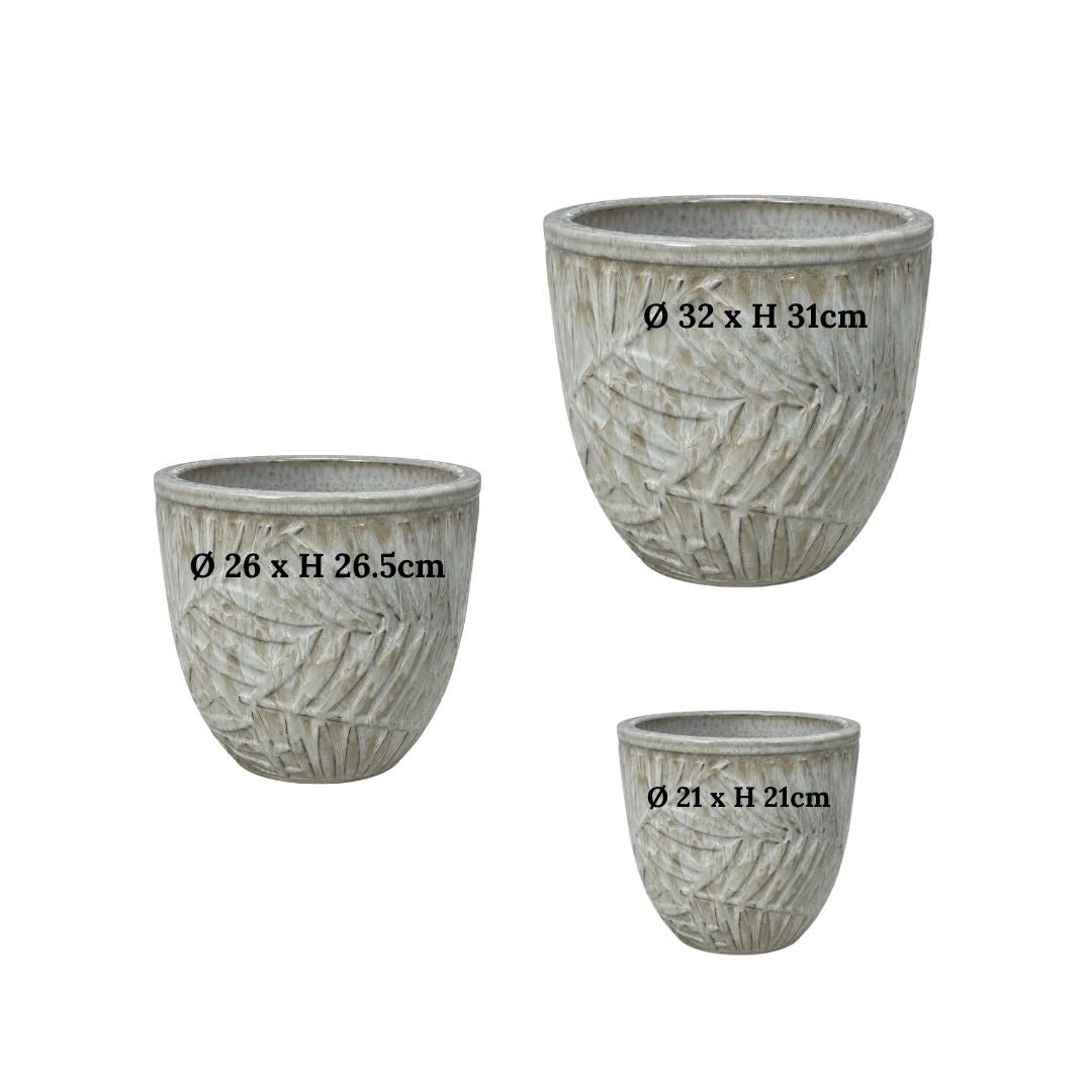 Glazed Pot Bocage - Lichen