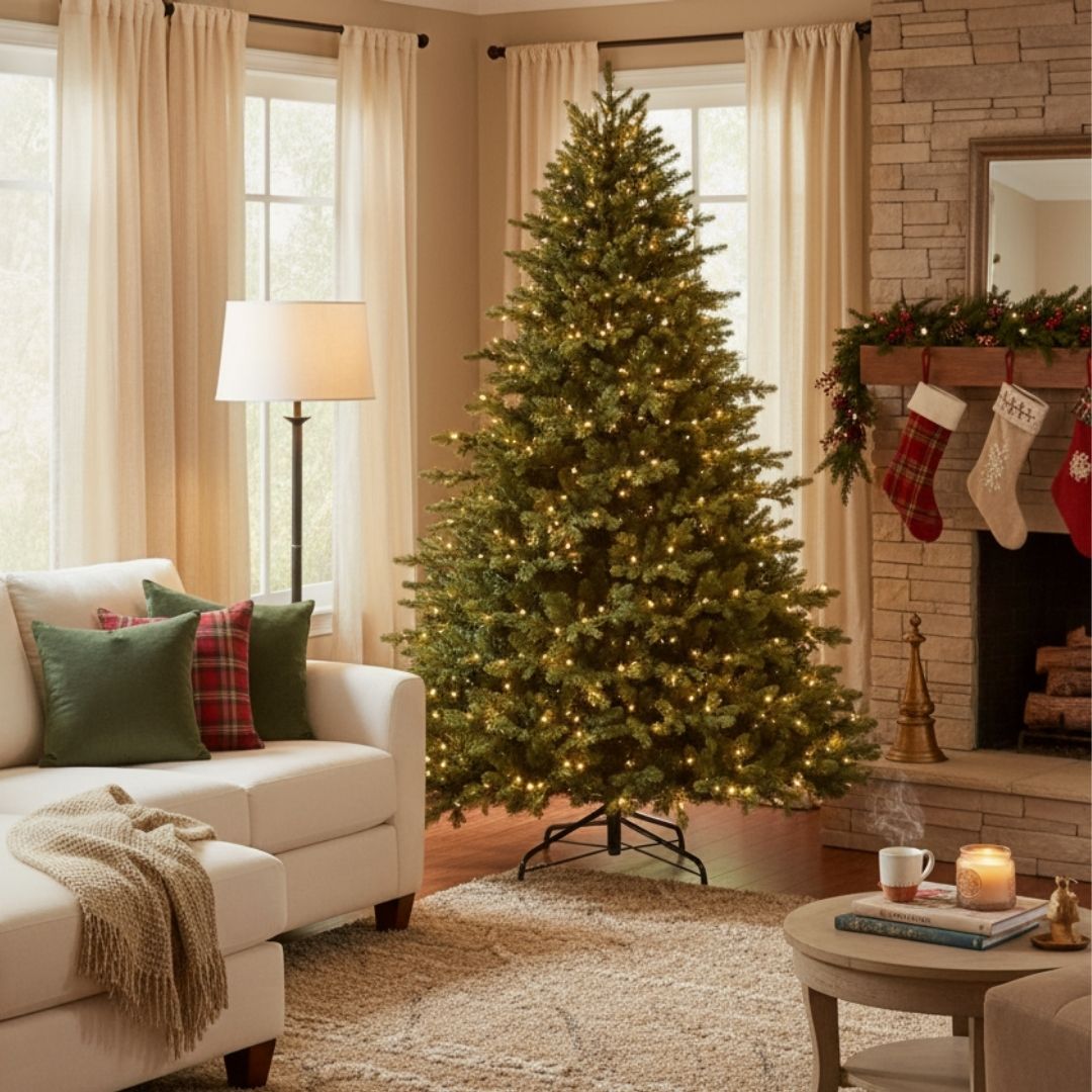 7.5ft Pre-Lit Grand Aurora Artificial Christmas Tree