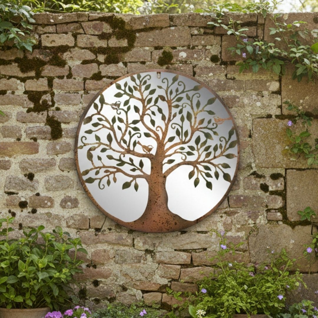 Tree Green Leaf Mirror