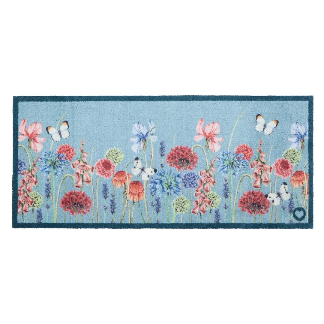 Hug Rug Runner Butterfly Garden Blue