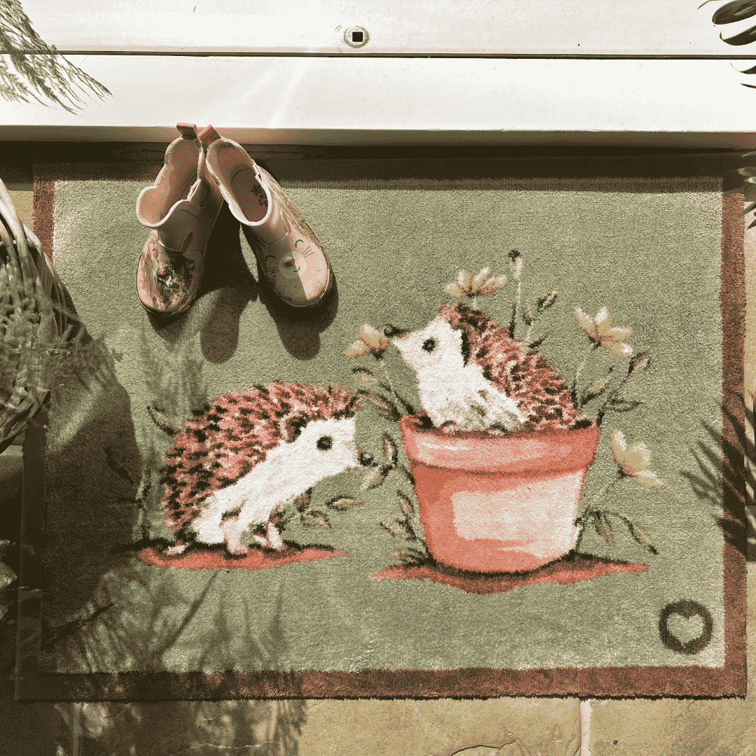 Hug Rug Doormat Hedgehog Friends