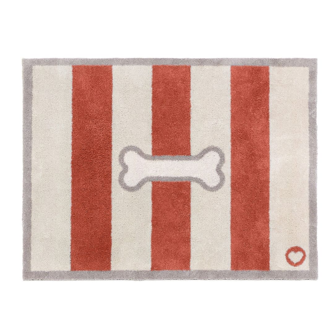 Hug Rug Doormat Bone Stripe Rust