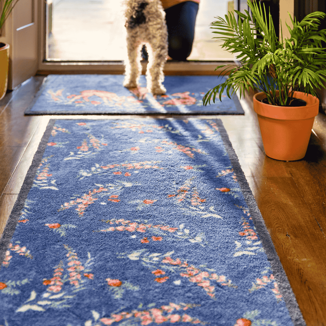 Hug Rug Runner Meadow Deer Blue