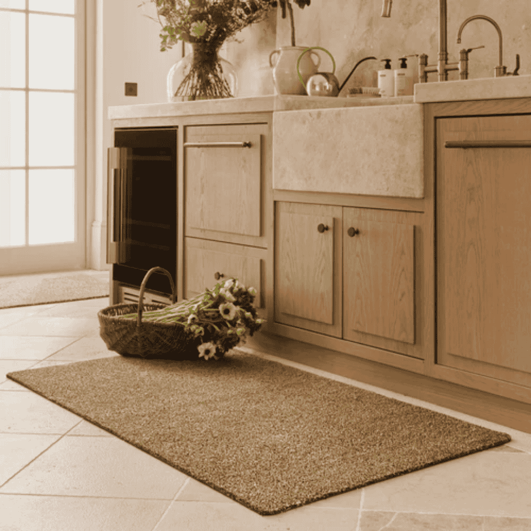 Hug Rug Runner Plain Fleck Stone