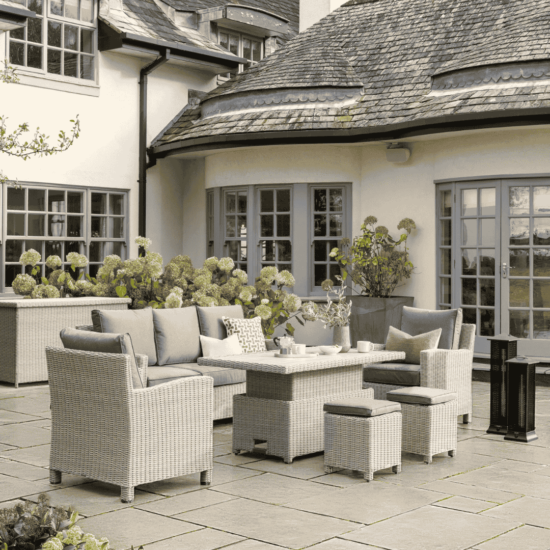 Kettler Palma Garden Sofa Set High/Low Alu Slat Table