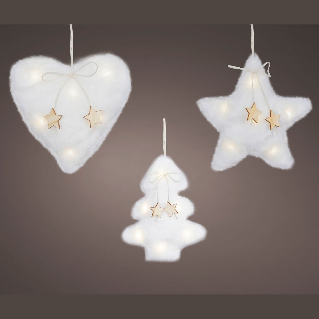 Christmas Micro Wire LED Light Fur - White