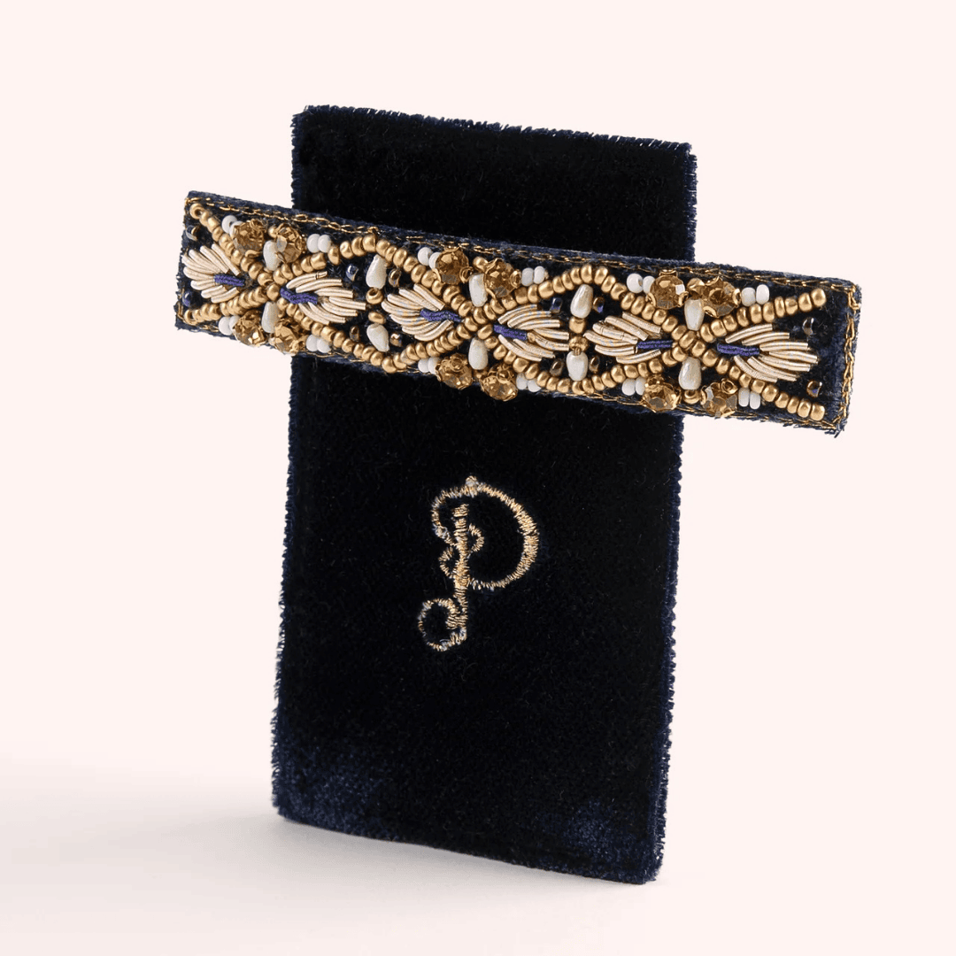 Midnight Pearl (Navy) Hair Barette