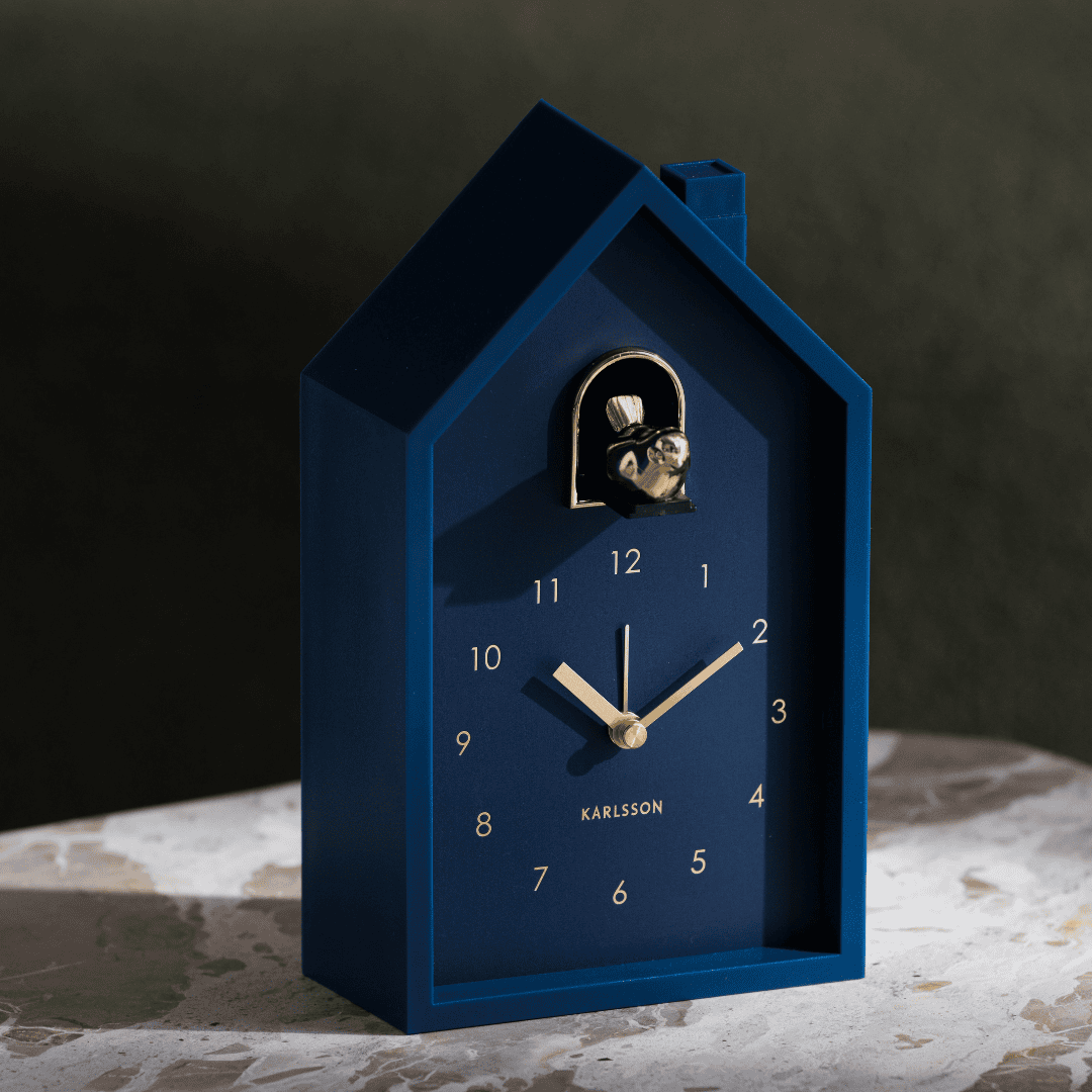 Modern Cuckoo Alarm Clock Dark Blue
