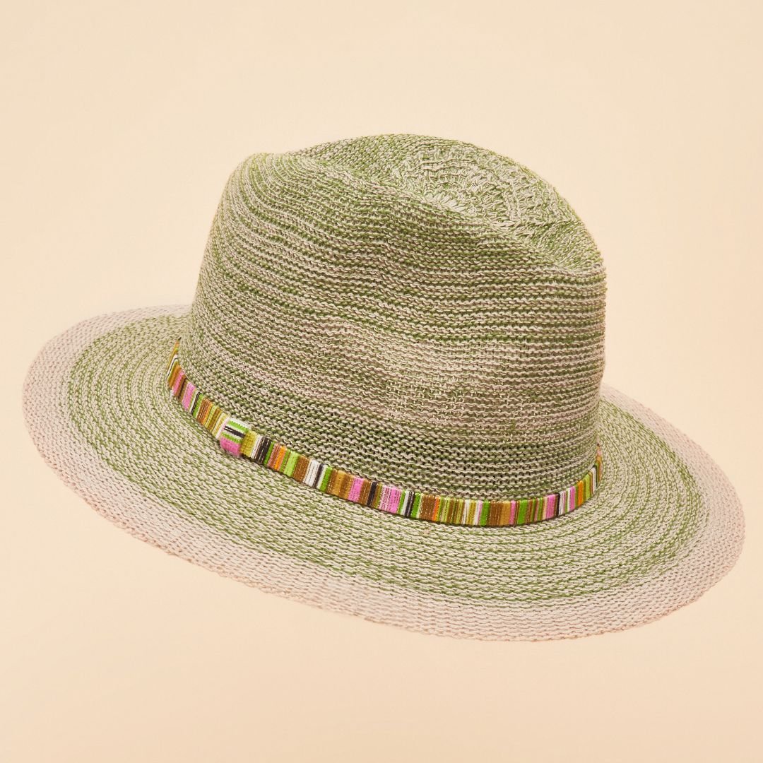 Natalie Hat Fern with Shimmer Band