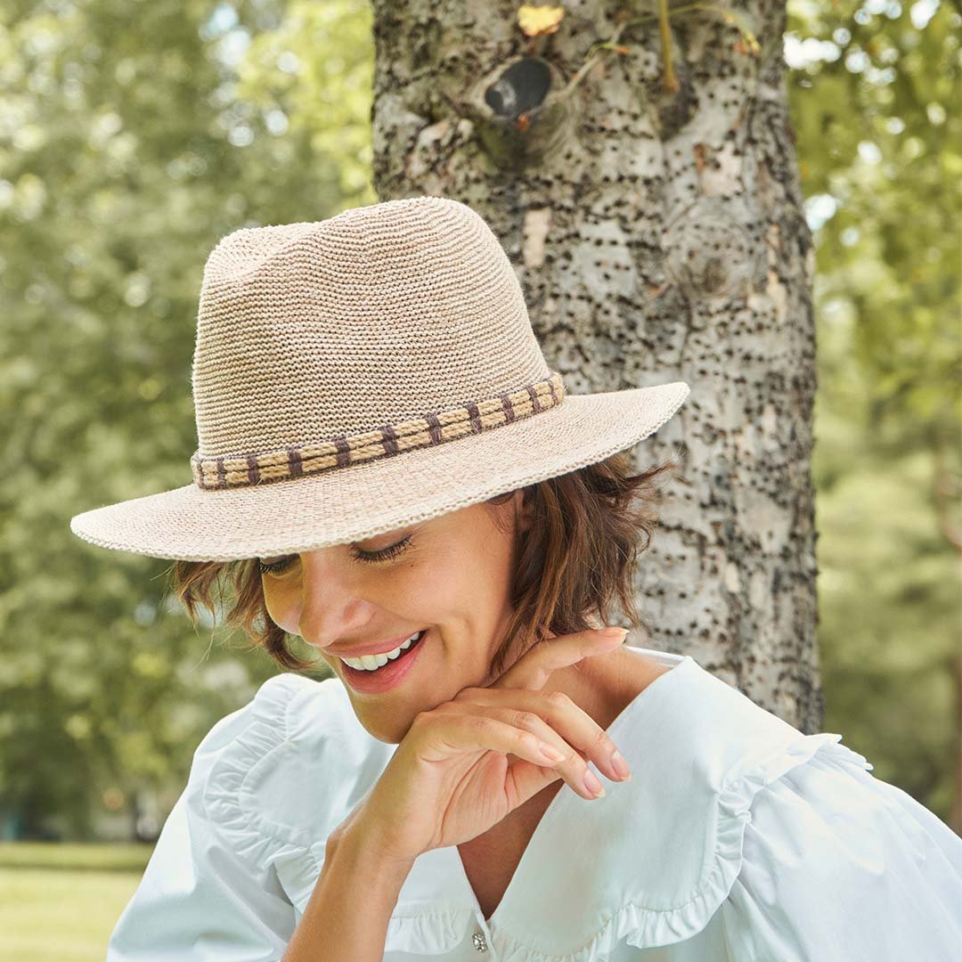Natalie Hat Natural With Rope Band
