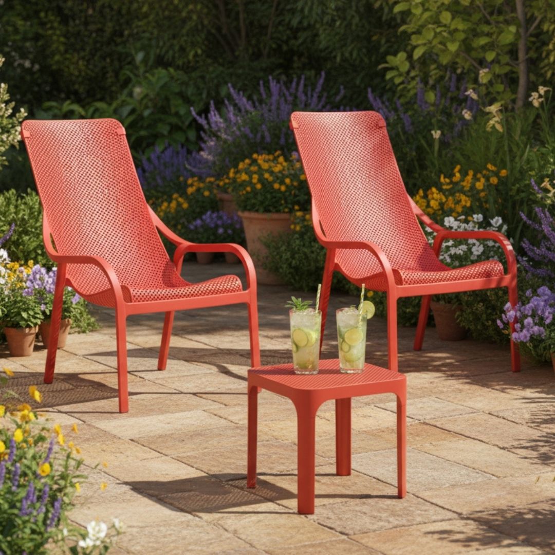 Net Garden Bistro Furniture Set Corallo - Coral