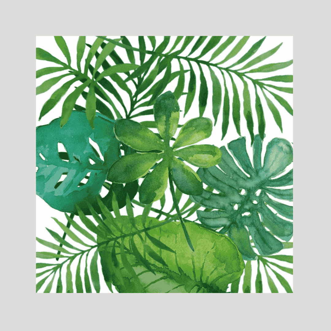 Paper Napkins Tropical Leaves