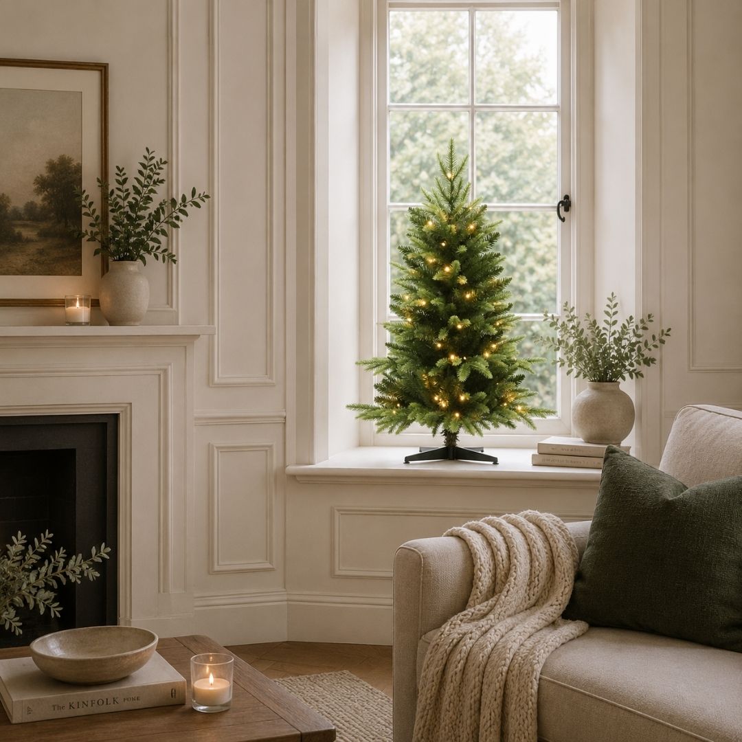 3ft Mini Pre-Lit Parque Green Artificial Christmas Tree