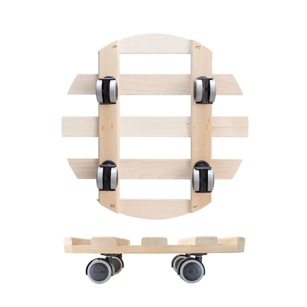 Plant Trolley Indoor Round - Beech Wood
