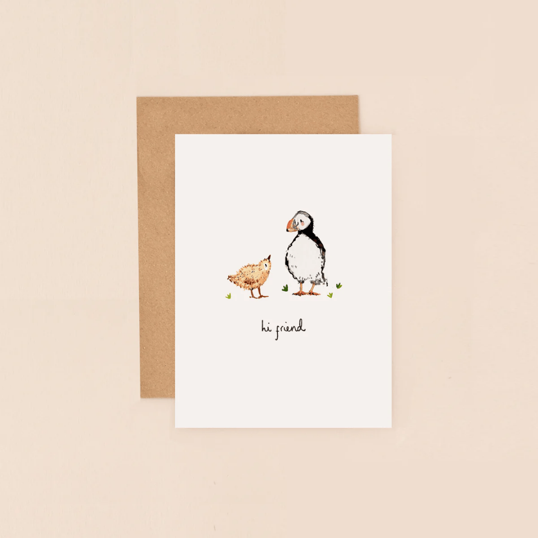 Puffin & Chick Hi Friend Mini Card