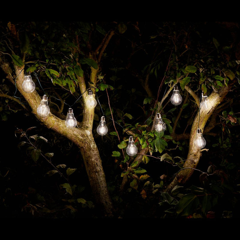 Retro Solar String Lights 10 Bulbs - The Garden HouseSmart Garden