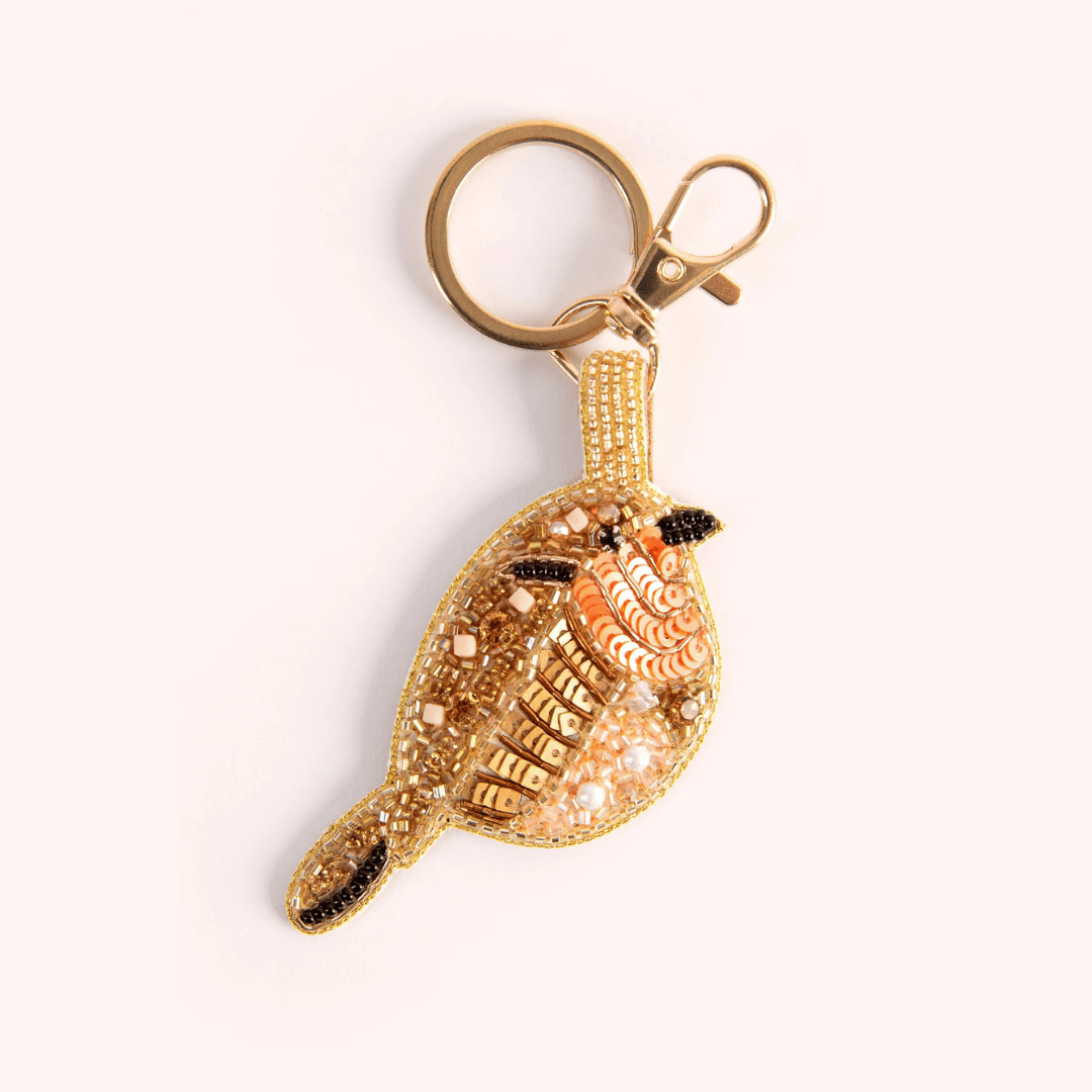 Robin Red Breast Beaded Keyring