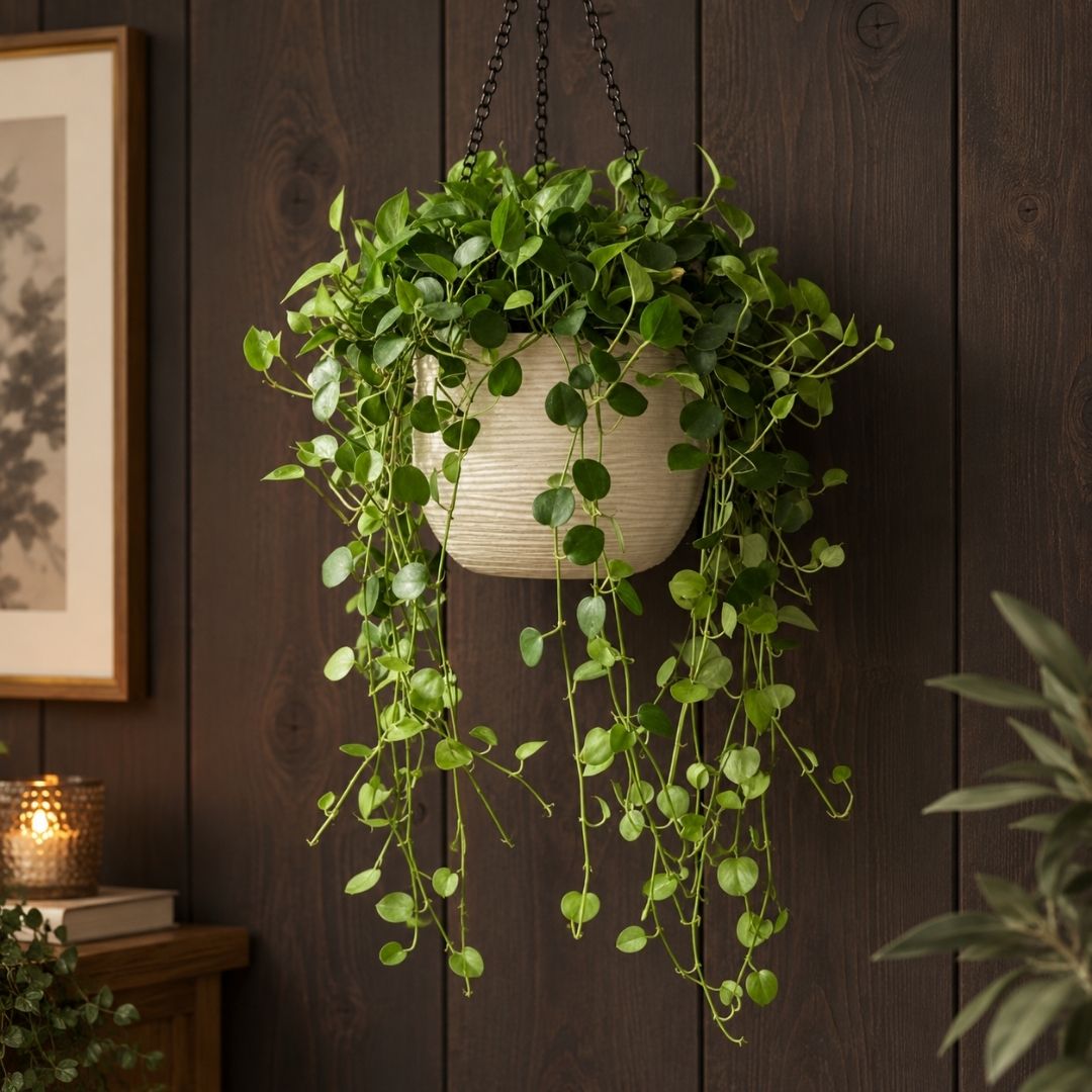 Shabby Hanging Pot Corda - Off White