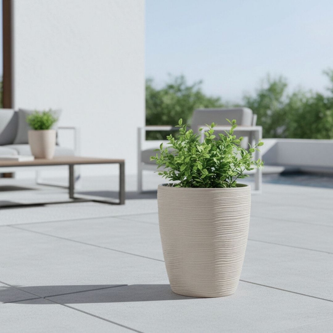 Shabby Mid - Tall Pot Corda - Off White