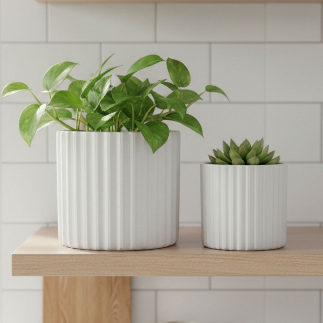 Simone Indoor Pot White