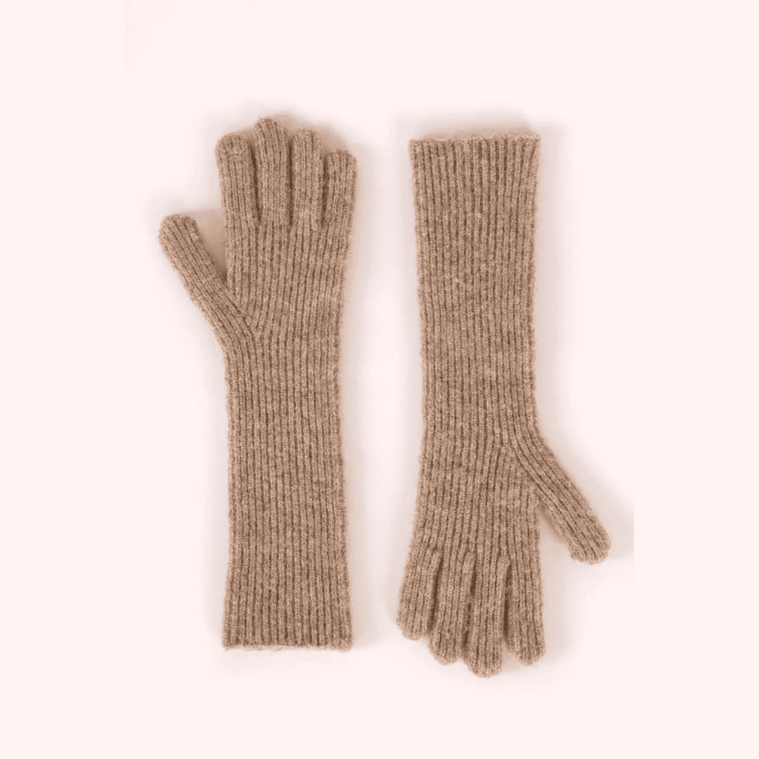 Sofia Long Gloves - Caramel
