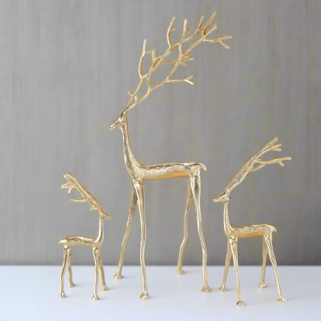 Standing Deer Figurine Frody Gold