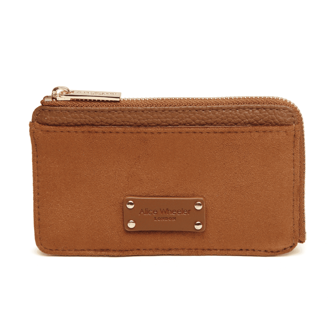 Suede Kensington Coin Purse - Fudge