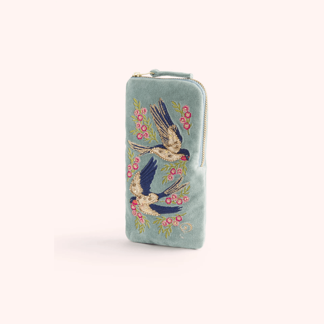 Swooping Swallows Sunglasses Pouch