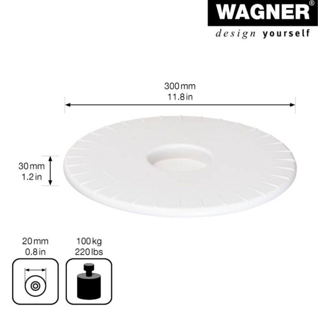 Plant Trolley Indoor Round Ultra Flat - White