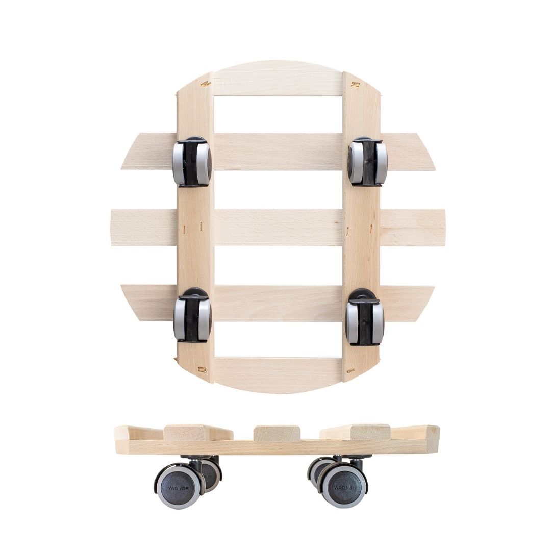 Plant Trolley Indoor Round - Beech Wood