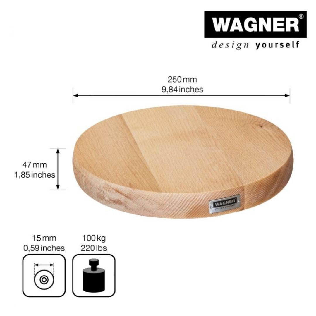 Plant Trolley Indoor Round - Wood