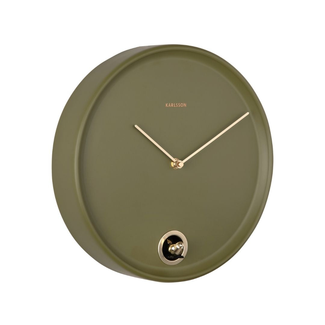 Wall Clock Esencia Cuckoo - Luxury Green