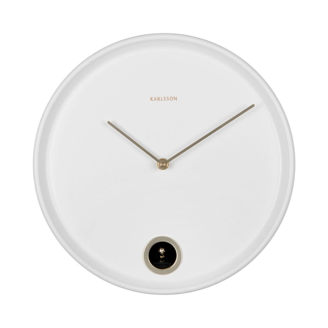Wall Clock Esencia Cuckoo - White