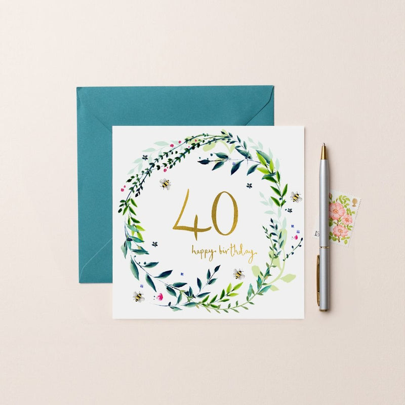 40th Birthday Card - The Garden HouseLouise Mulgrew